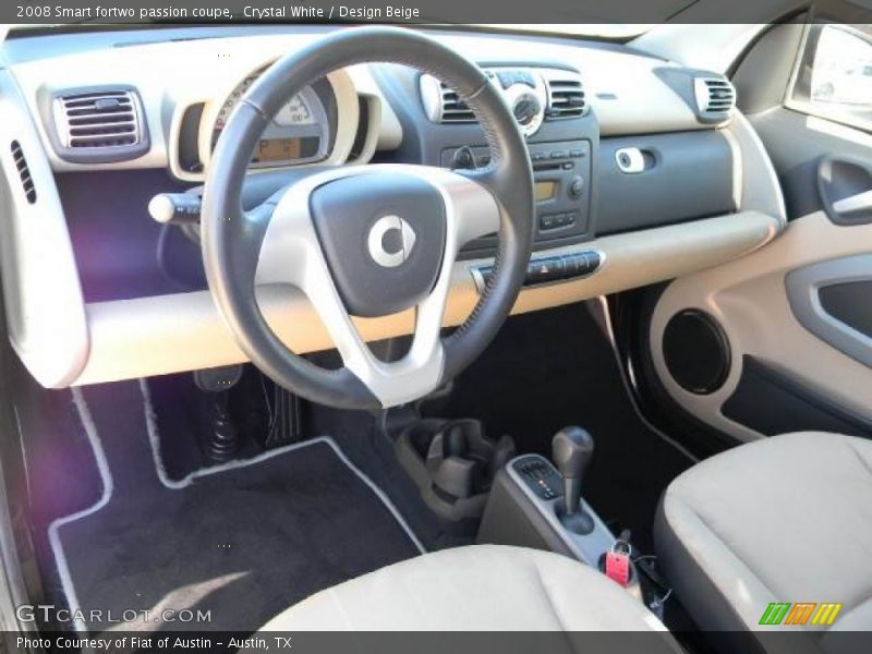 Crystal White / Design Beige 2008 Smart fortwo passion coupe