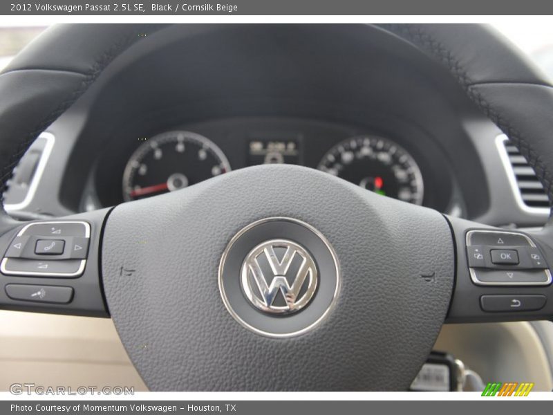 Black / Cornsilk Beige 2012 Volkswagen Passat 2.5L SE