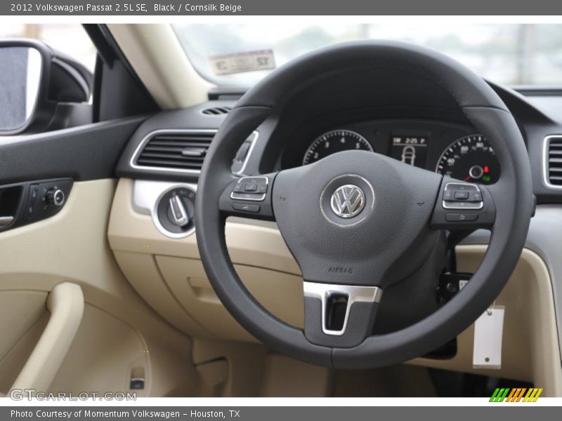 Black / Cornsilk Beige 2012 Volkswagen Passat 2.5L SE