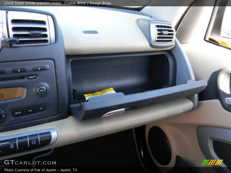 Crystal White / Design Beige 2008 Smart fortwo passion coupe