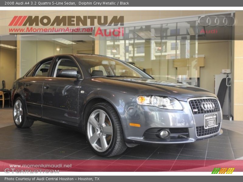 Dolphin Grey Metallic / Black 2008 Audi A4 3.2 Quattro S-Line Sedan