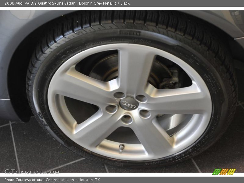 Dolphin Grey Metallic / Black 2008 Audi A4 3.2 Quattro S-Line Sedan