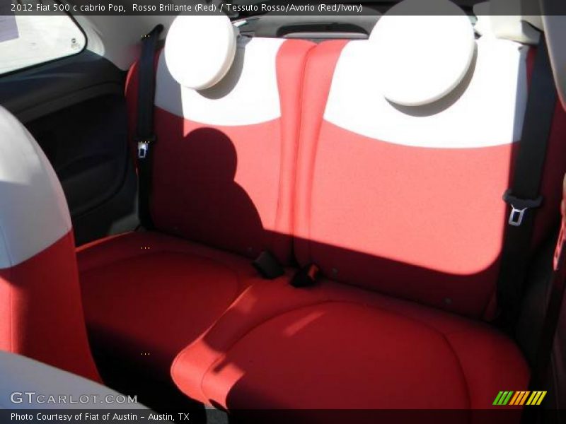 Rosso Brillante (Red) / Tessuto Rosso/Avorio (Red/Ivory) 2012 Fiat 500 c cabrio Pop