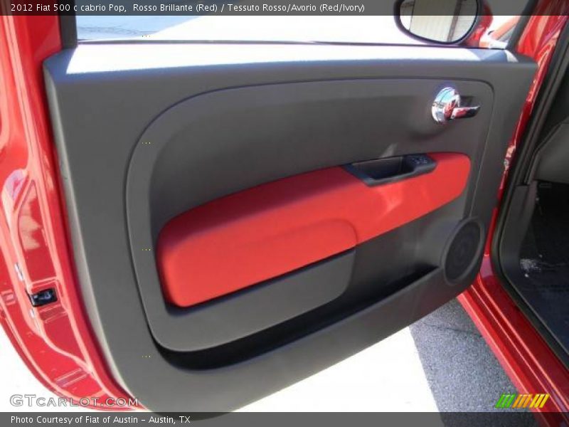 Rosso Brillante (Red) / Tessuto Rosso/Avorio (Red/Ivory) 2012 Fiat 500 c cabrio Pop