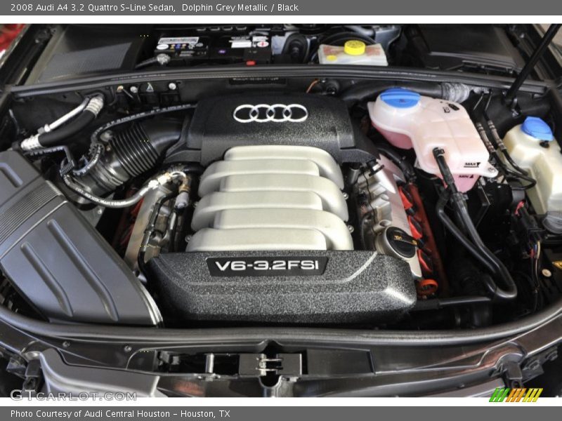 Dolphin Grey Metallic / Black 2008 Audi A4 3.2 Quattro S-Line Sedan