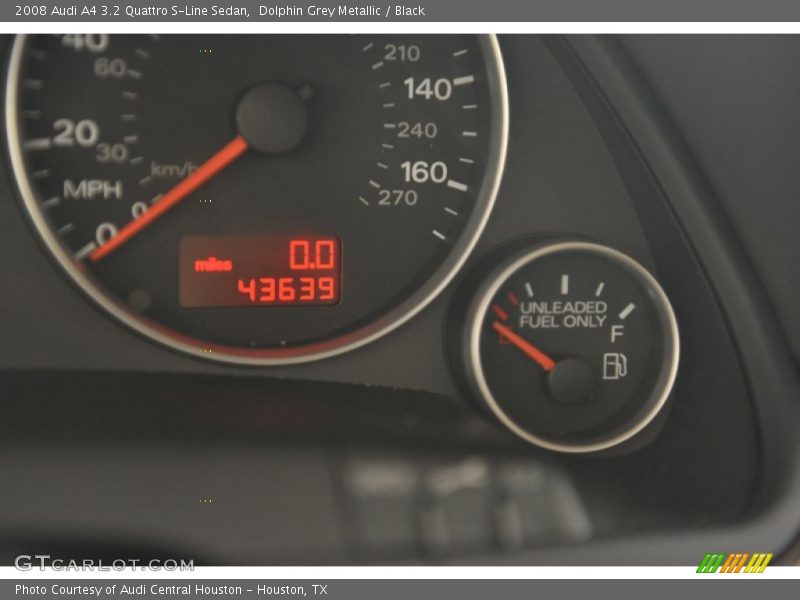 Dolphin Grey Metallic / Black 2008 Audi A4 3.2 Quattro S-Line Sedan