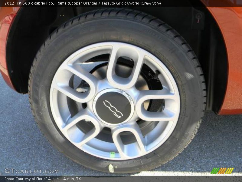Rame (Copper Orange) / Tessuto Grigio/Avorio (Grey/Ivory) 2012 Fiat 500 c cabrio Pop