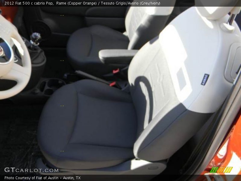 Rame (Copper Orange) / Tessuto Grigio/Avorio (Grey/Ivory) 2012 Fiat 500 c cabrio Pop