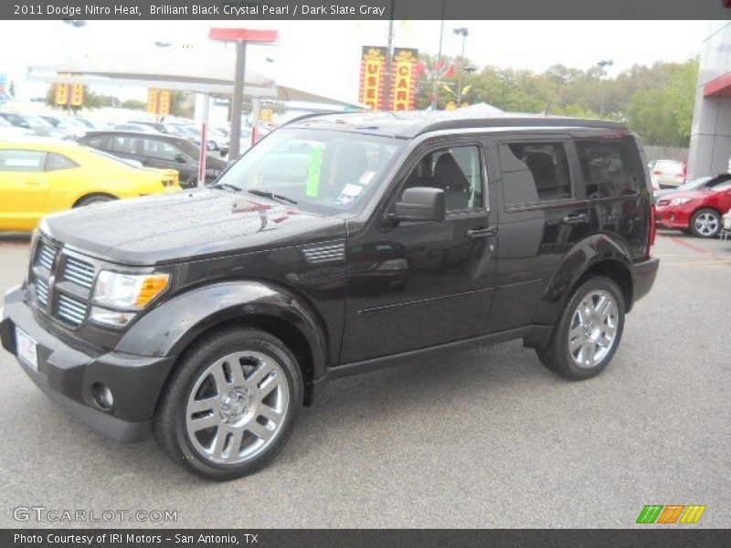Brilliant Black Crystal Pearl / Dark Slate Gray 2011 Dodge Nitro Heat