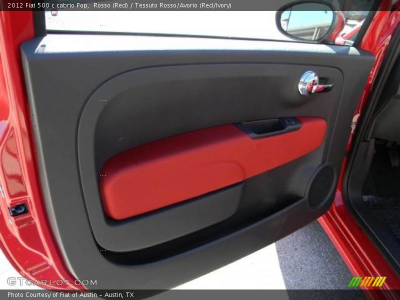 Rosso (Red) / Tessuto Rosso/Avorio (Red/Ivory) 2012 Fiat 500 c cabrio Pop