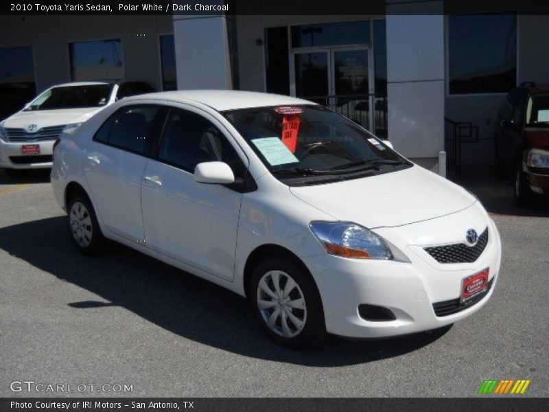 Polar White / Dark Charcoal 2010 Toyota Yaris Sedan