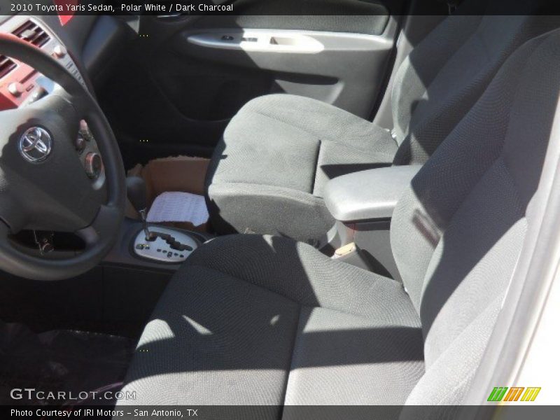 Polar White / Dark Charcoal 2010 Toyota Yaris Sedan