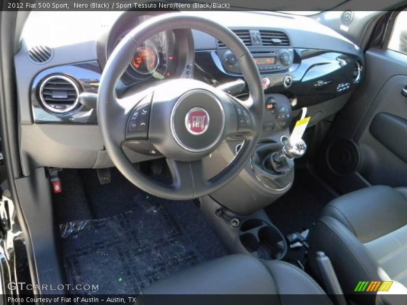 Nero (Black) / Sport Tessuto Nero/Nero (Black/Black) 2012 Fiat 500 Sport