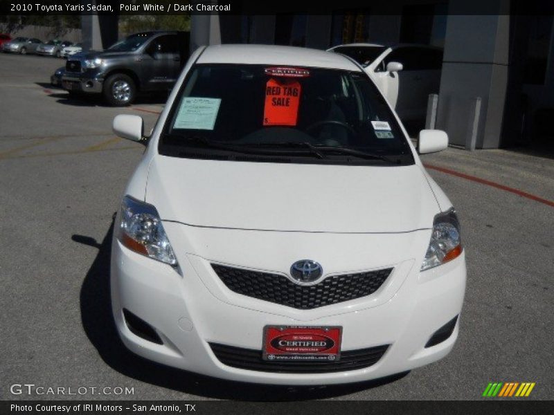 Polar White / Dark Charcoal 2010 Toyota Yaris Sedan