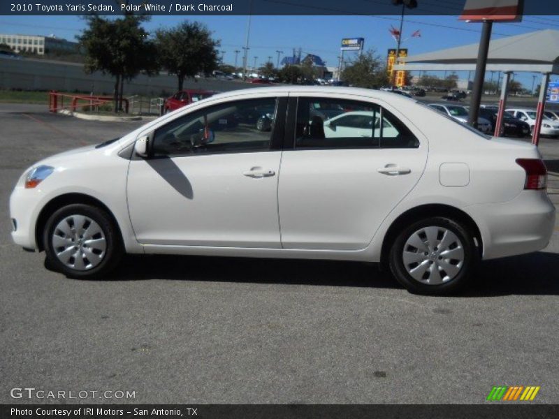 Polar White / Dark Charcoal 2010 Toyota Yaris Sedan