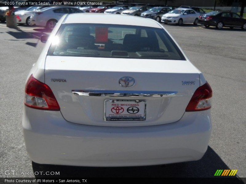 Polar White / Dark Charcoal 2010 Toyota Yaris Sedan