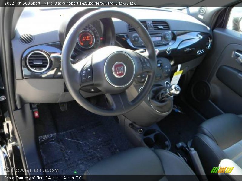 Nero (Black) / Sport Tessuto Nero/Nero (Black/Black) 2012 Fiat 500 Sport