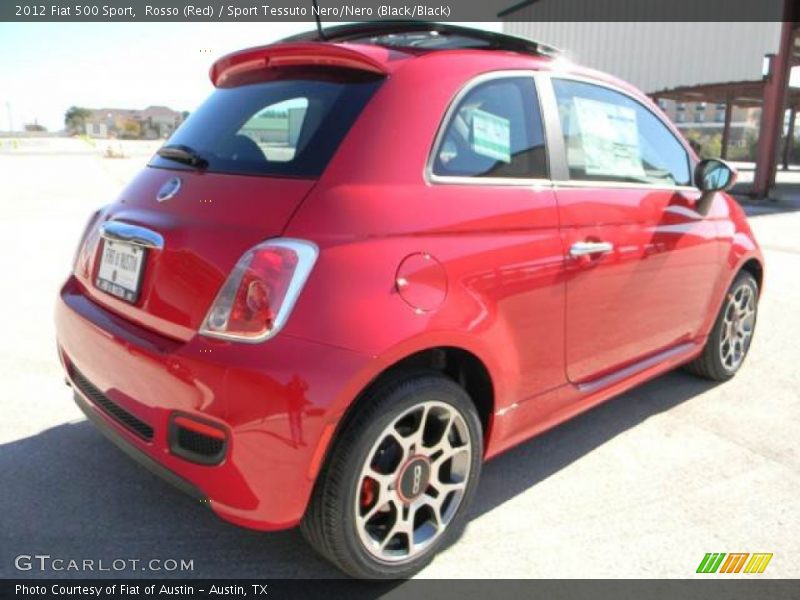 Rosso (Red) / Sport Tessuto Nero/Nero (Black/Black) 2012 Fiat 500 Sport