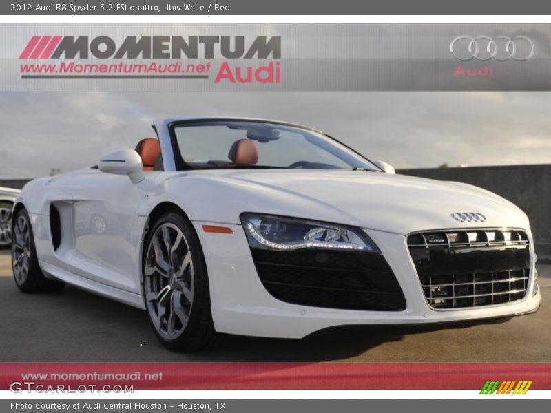Ibis White / Red 2012 Audi R8 Spyder 5.2 FSI quattro
