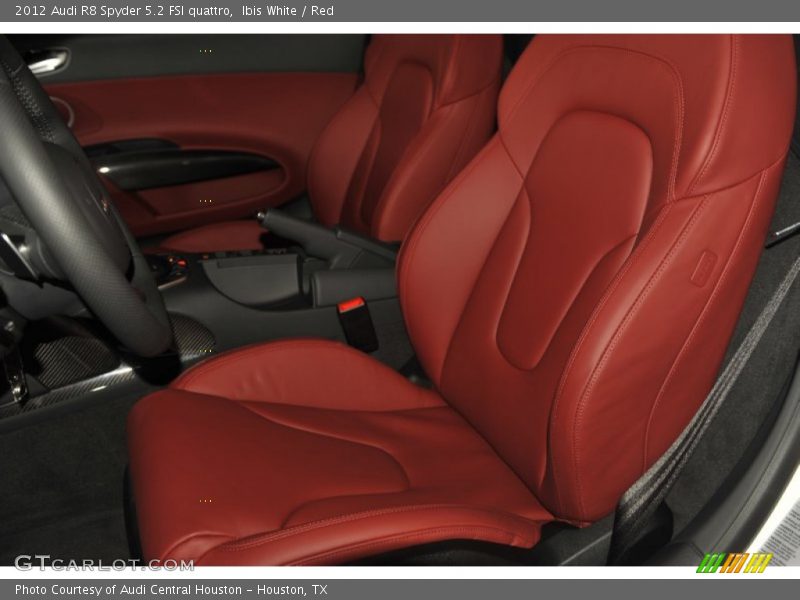 Ibis White / Red 2012 Audi R8 Spyder 5.2 FSI quattro