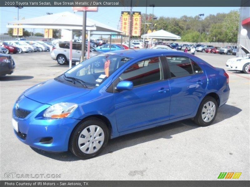 Blue Streak Metallic / Dark Charcoal 2010 Toyota Yaris Sedan