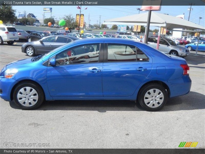 Blue Streak Metallic / Dark Charcoal 2010 Toyota Yaris Sedan