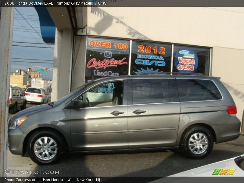 Nimbus Gray Metallic / Gray 2008 Honda Odyssey EX-L