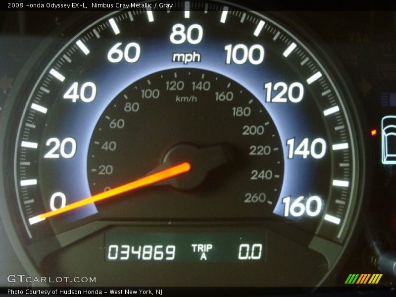 Nimbus Gray Metallic / Gray 2008 Honda Odyssey EX-L