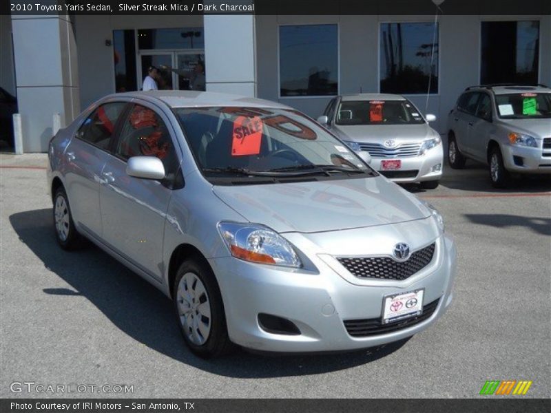 Silver Streak Mica / Dark Charcoal 2010 Toyota Yaris Sedan