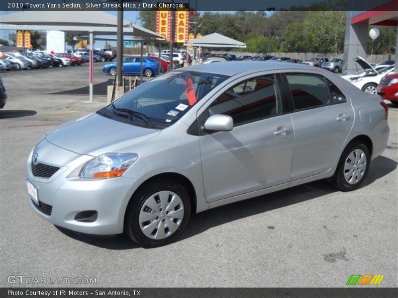 Silver Streak Mica / Dark Charcoal 2010 Toyota Yaris Sedan