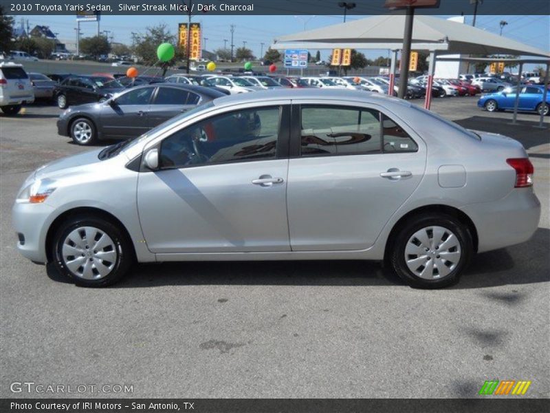 Silver Streak Mica / Dark Charcoal 2010 Toyota Yaris Sedan