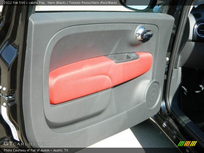 Nero (Black) / Tessuto Rosso/Nero (Red/Black) 2012 Fiat 500 c cabrio Pop
