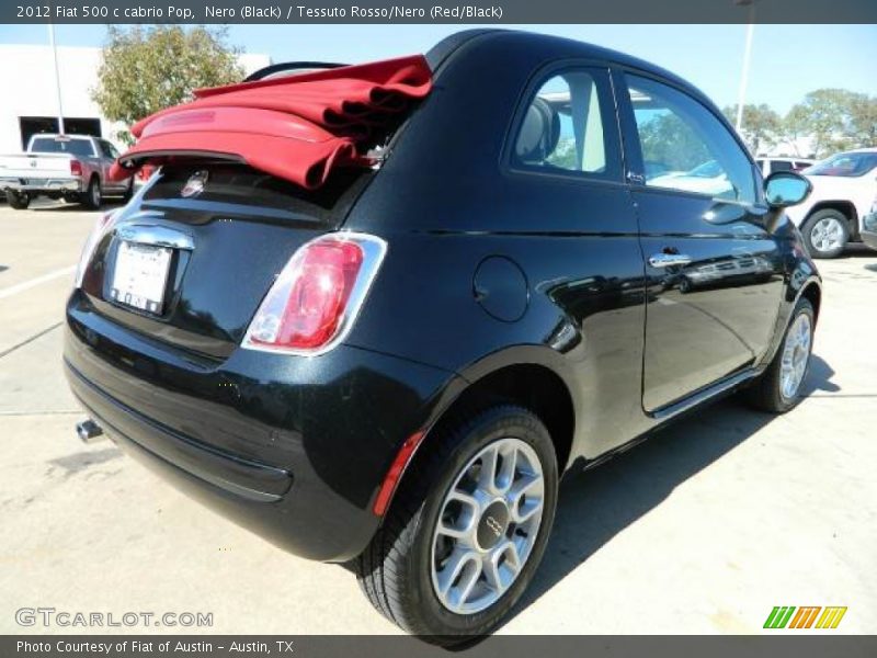 Nero (Black) / Tessuto Rosso/Nero (Red/Black) 2012 Fiat 500 c cabrio Pop