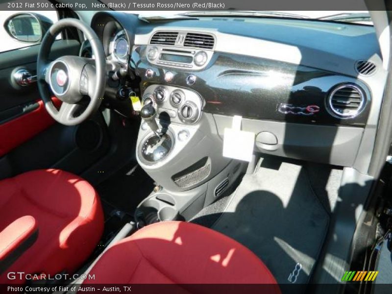 Nero (Black) / Tessuto Rosso/Nero (Red/Black) 2012 Fiat 500 c cabrio Pop