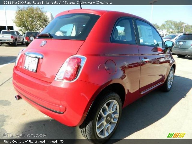 Rosso Brillante (Red) / Tessuto Grigio/Avorio (Grey/Ivory) 2012 Fiat 500 Pop