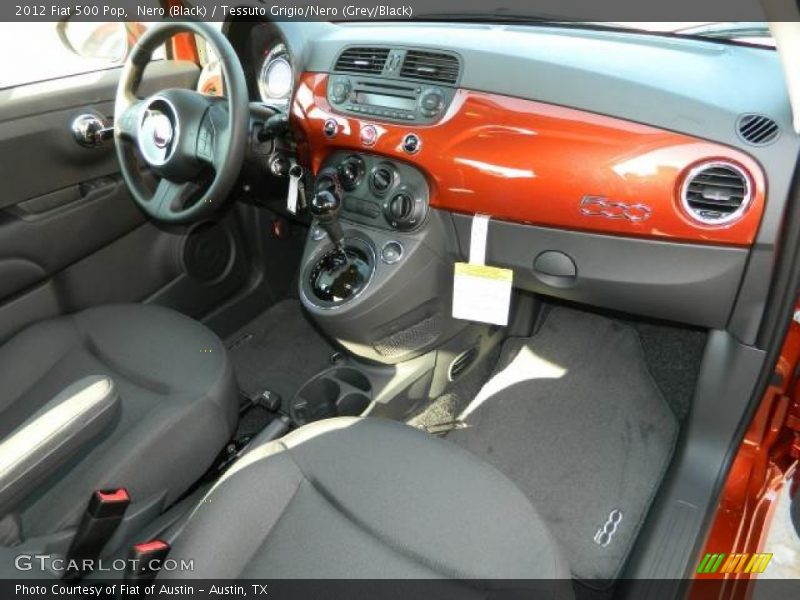 Nero (Black) / Tessuto Grigio/Nero (Grey/Black) 2012 Fiat 500 Pop