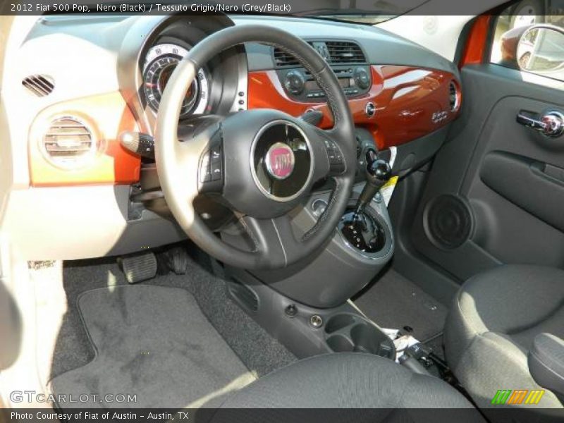 Nero (Black) / Tessuto Grigio/Nero (Grey/Black) 2012 Fiat 500 Pop