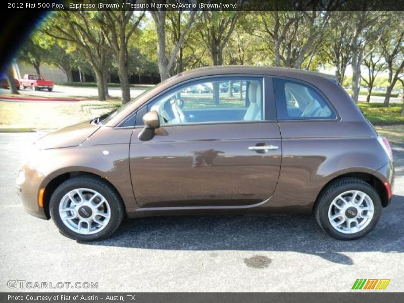 Espresso (Brown) / Tessuto Marrone/Avorio (Brown/Ivory) 2012 Fiat 500 Pop