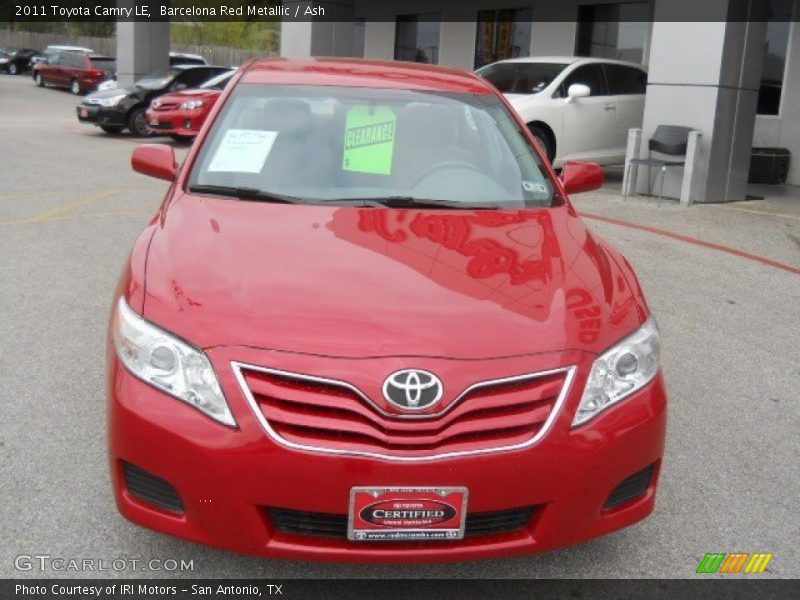 Barcelona Red Metallic / Ash 2011 Toyota Camry LE