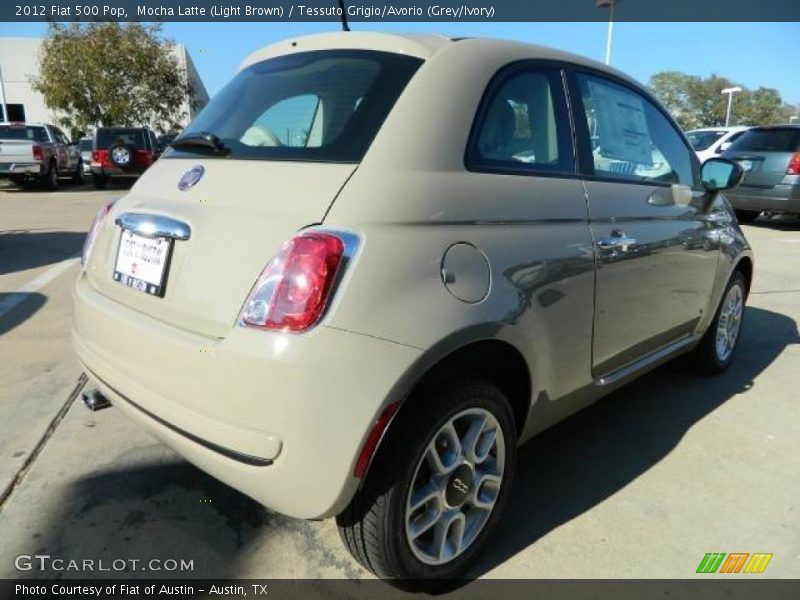 Mocha Latte (Light Brown) / Tessuto Grigio/Avorio (Grey/Ivory) 2012 Fiat 500 Pop