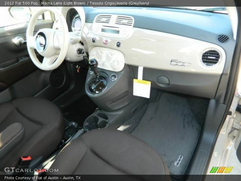 Mocha Latte (Light Brown) / Tessuto Grigio/Avorio (Grey/Ivory) 2012 Fiat 500 Pop