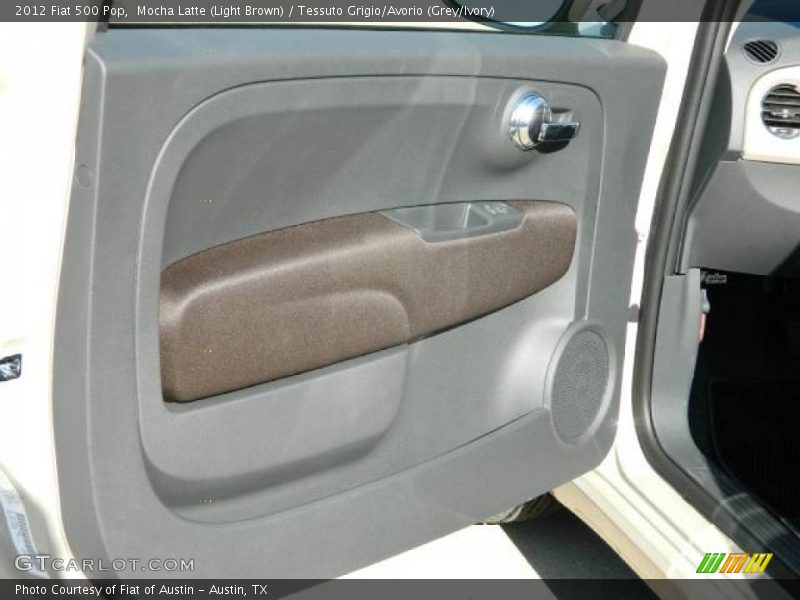 Mocha Latte (Light Brown) / Tessuto Grigio/Avorio (Grey/Ivory) 2012 Fiat 500 Pop