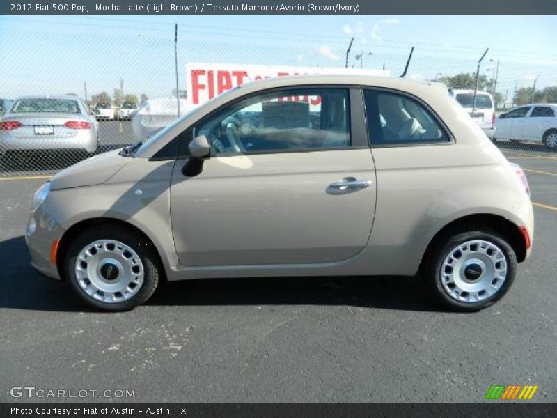 Mocha Latte (Light Brown) / Tessuto Marrone/Avorio (Brown/Ivory) 2012 Fiat 500 Pop