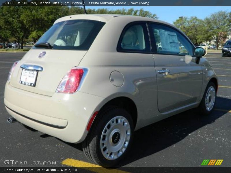 Mocha Latte (Light Brown) / Tessuto Marrone/Avorio (Brown/Ivory) 2012 Fiat 500 Pop