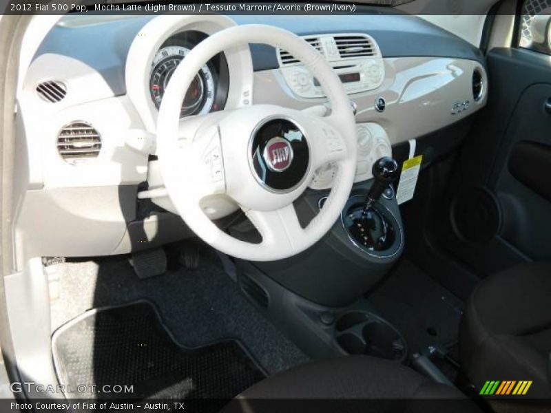 Mocha Latte (Light Brown) / Tessuto Marrone/Avorio (Brown/Ivory) 2012 Fiat 500 Pop