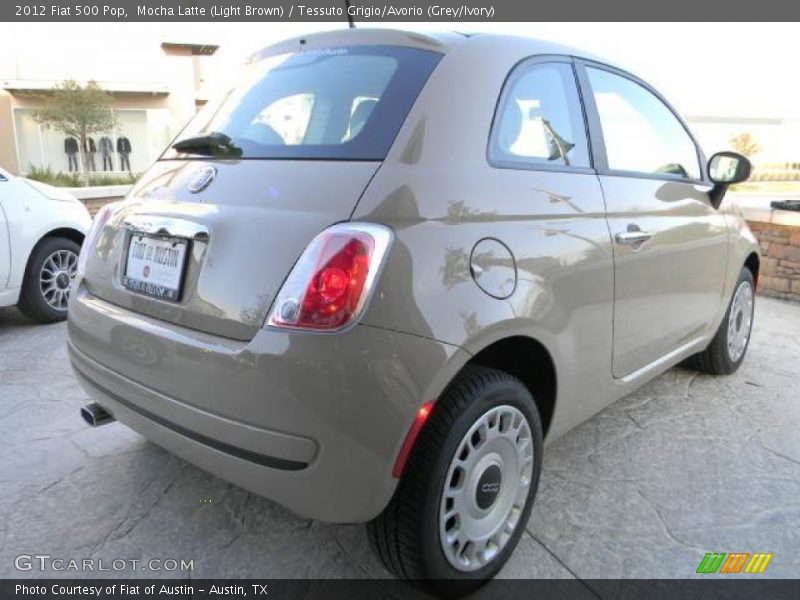 Mocha Latte (Light Brown) / Tessuto Grigio/Avorio (Grey/Ivory) 2012 Fiat 500 Pop