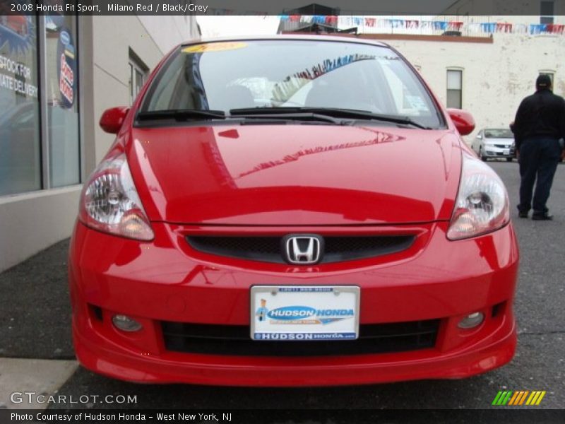 Milano Red / Black/Grey 2008 Honda Fit Sport