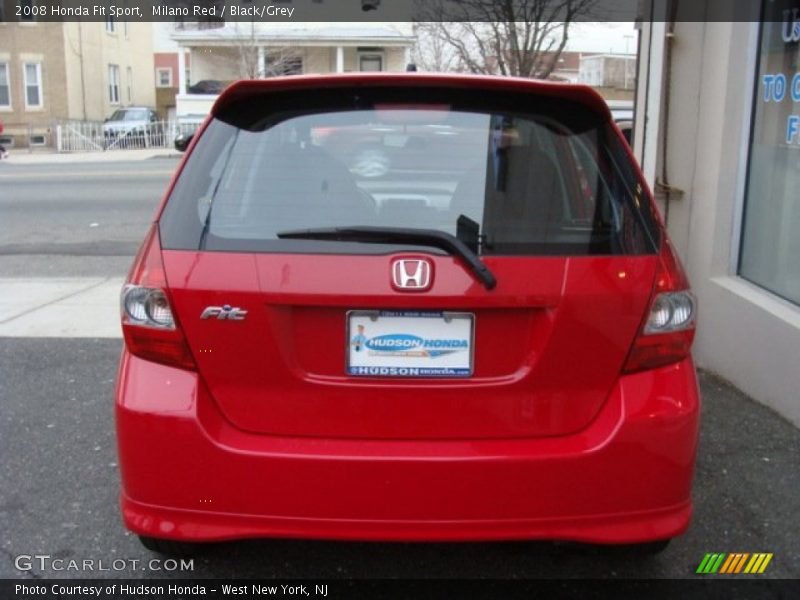 Milano Red / Black/Grey 2008 Honda Fit Sport