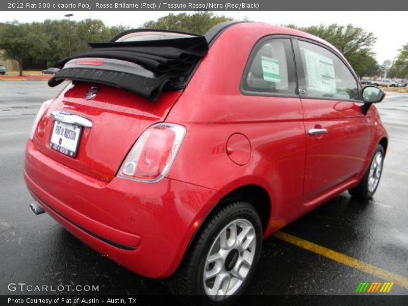 Rosso Brillante (Red) / Tessuto Rosso/Nero (Red/Black) 2012 Fiat 500 c cabrio Pop