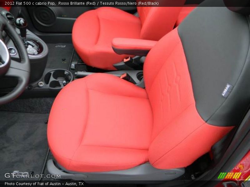  2012 500 c cabrio Pop Tessuto Rosso/Nero (Red/Black) Interior